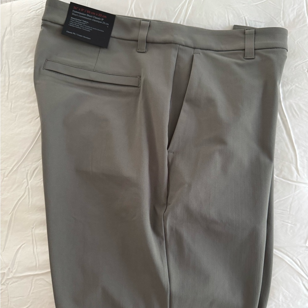 lululemon Commission grey shorts men’s 34” waist and 9” length